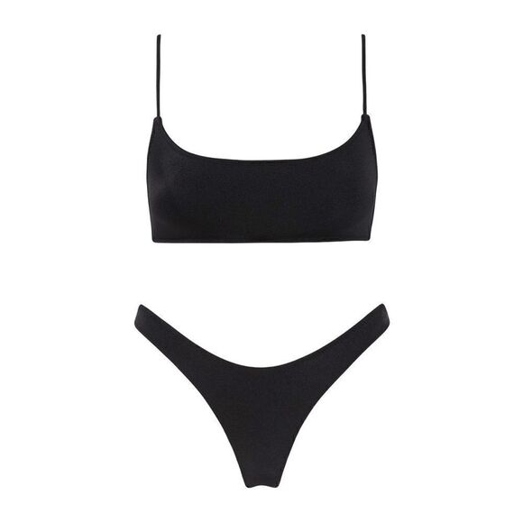 TRIANGL MICA CHEEKY EBONY BLACK NO BAG NEW WITH TAGS - Picture 8 of 8